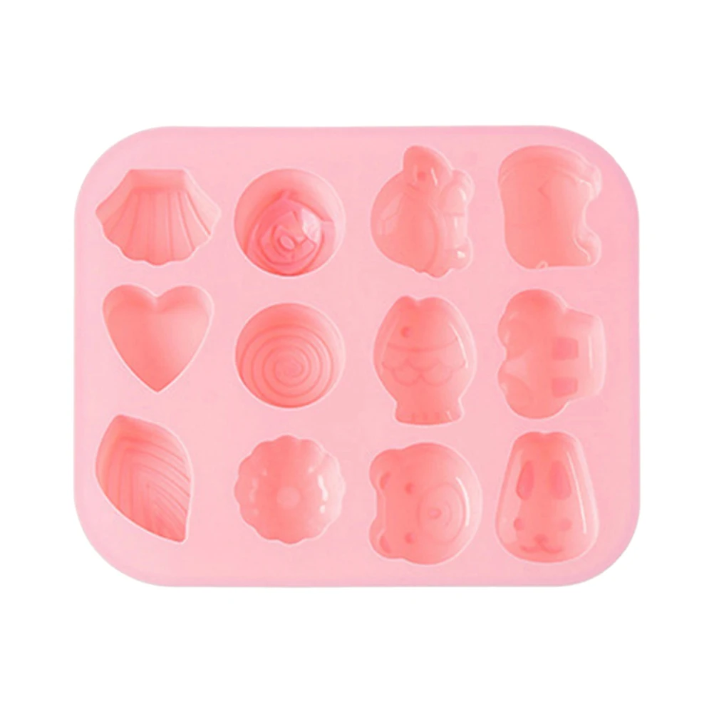 

1Pc Cake Mold 12 Grids Marine Baking Mold Cake Decorating Tool Fondant Mold for Restaurant Cake Shop Kitchen