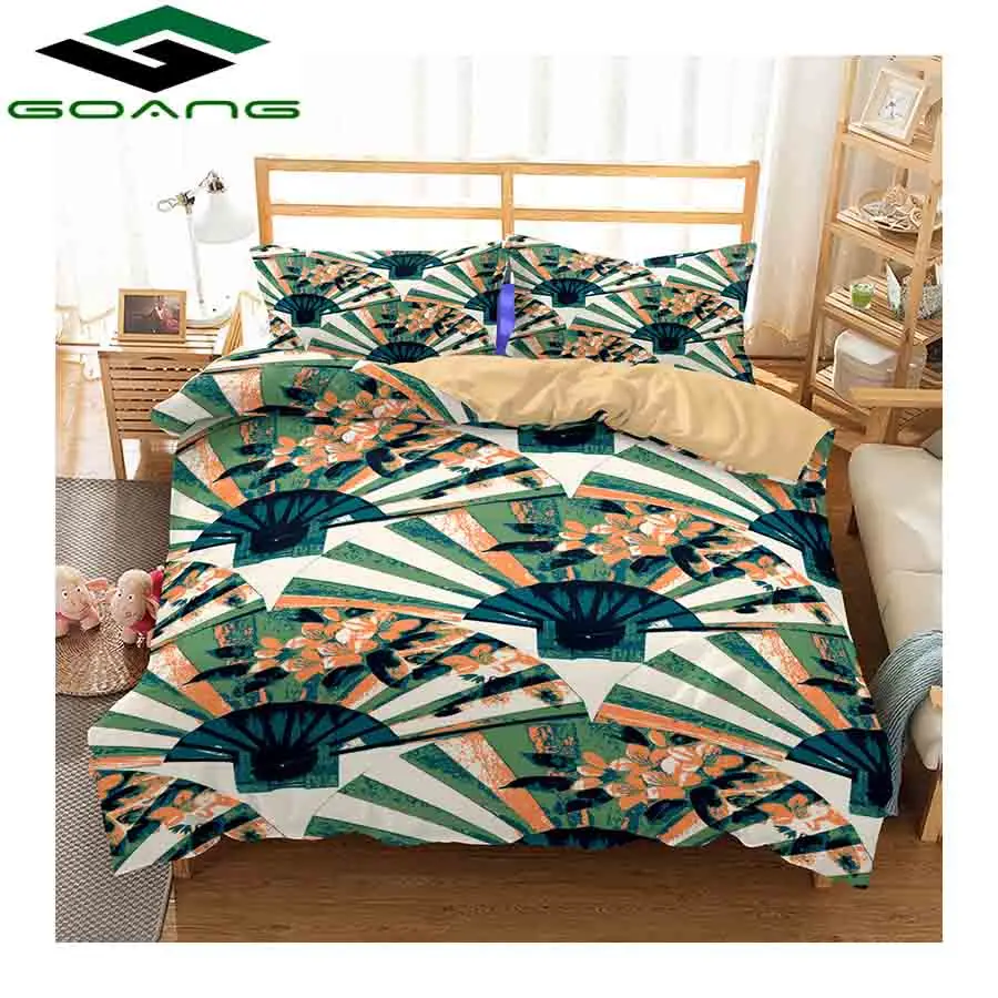 GOANG duvet cover bed sheet and pillowcase 3d digital printing Bohemia bedding sets luxury home textiles Abstract flowers