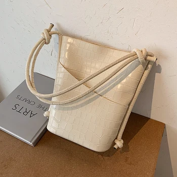 

с доставкой Stone Pattern PU Leather Bucket Bags for Women 2020 Branded Shoulder Handbags Trend Hand Bag Fashion Crossbody Bag