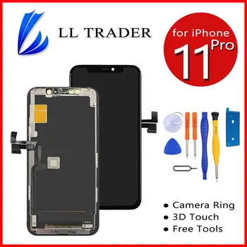 شراءآيفون 11 برو شاشة عرض استبدال OLED LCD تعمل باللمس محول الأرقام مع كاميرا أمامية حامل الوجه ID صحيح لهجة شحن مجاني