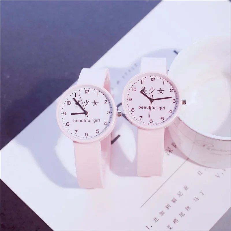 

INS Wind Girl'S Online Celebrity Douyin Hipster Watch Women's Middle School Students Korean-style Simple Cute Pink Soft Girl GIR