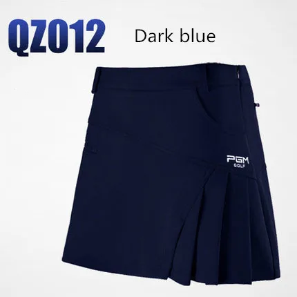 dark blue PGM юбка для гольфа, Женская плиссированная юбка на молнии с внутренней подкладкой, безопасные шорты, женская летняя юбка - Цвет: dark blue