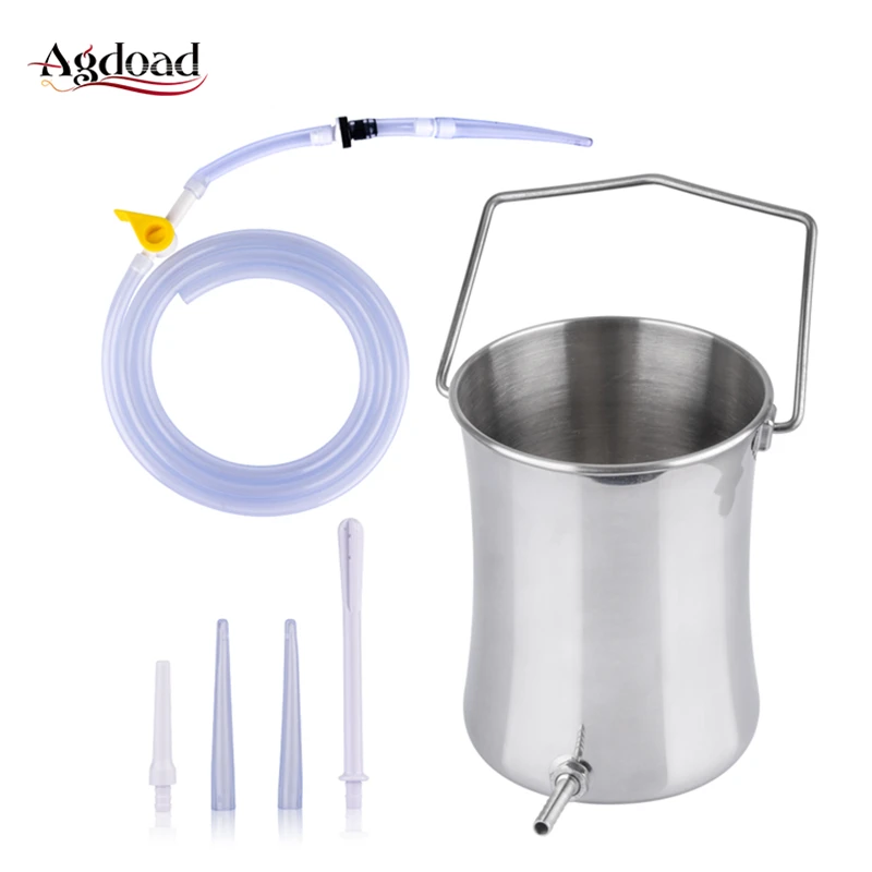 

2L Non-Toxic Enema Bucket Kit for Colon Cleanser Hose Health Flusher Constipation Wash With 4 Irrigation Nozzle Hygiene Care Kit
