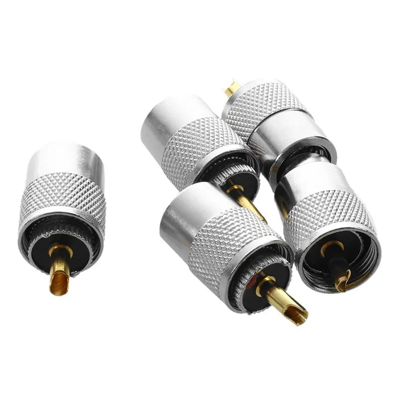 

Best 5 pcs UHF PL259 Plug Solder Connector for RG8