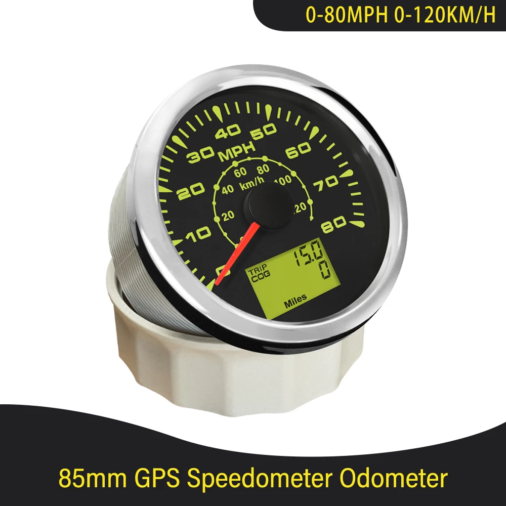 85mm GPS Speedometer 0-160MPH Odometer Gauge For Car Boat Motorcycle Waterproof