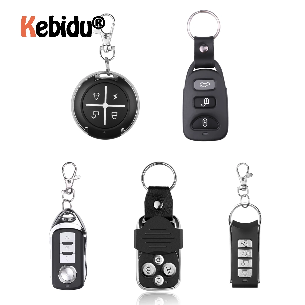 

Garage Gate Door 433MHZ Remote Control Key Ring Auto Pair Copy Remote Garage Door Opener Remote Controller Duplicator Universal