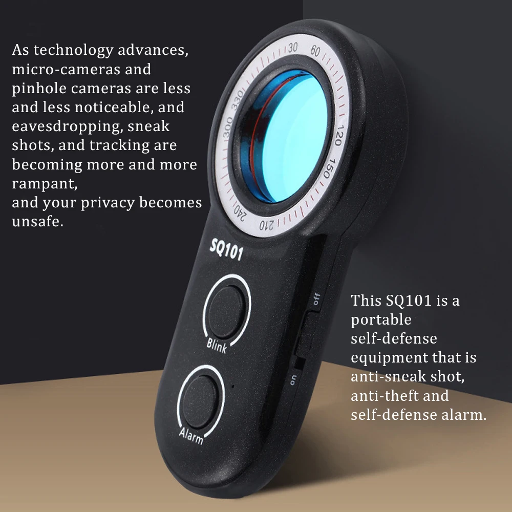 

Mini Wireless Camera Detector Hidden Camera Finder Portable Anti-Spy Anti-theft Wired Camera Detectors Privacy Protect Security