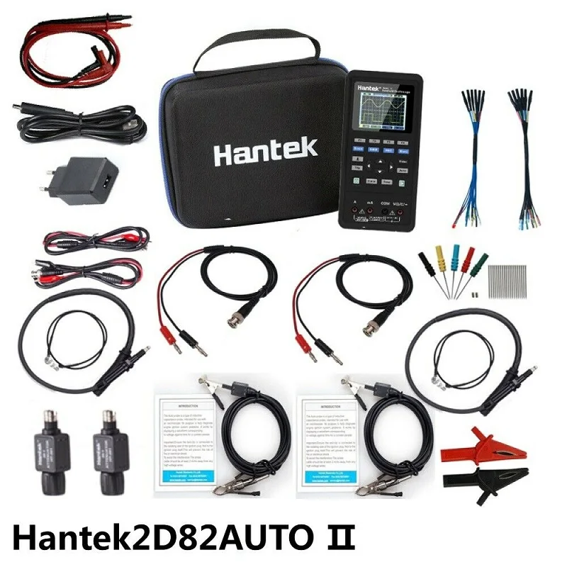 hantek 2D82 auto I Hantek 2D82auto автомобильный осциллограф 4 в 1 2 канала Портативный цифровой осциллограф+ мультиметр+ Автомобильная диагностика+ ручной - Цвет: hantek 2D82 auto I