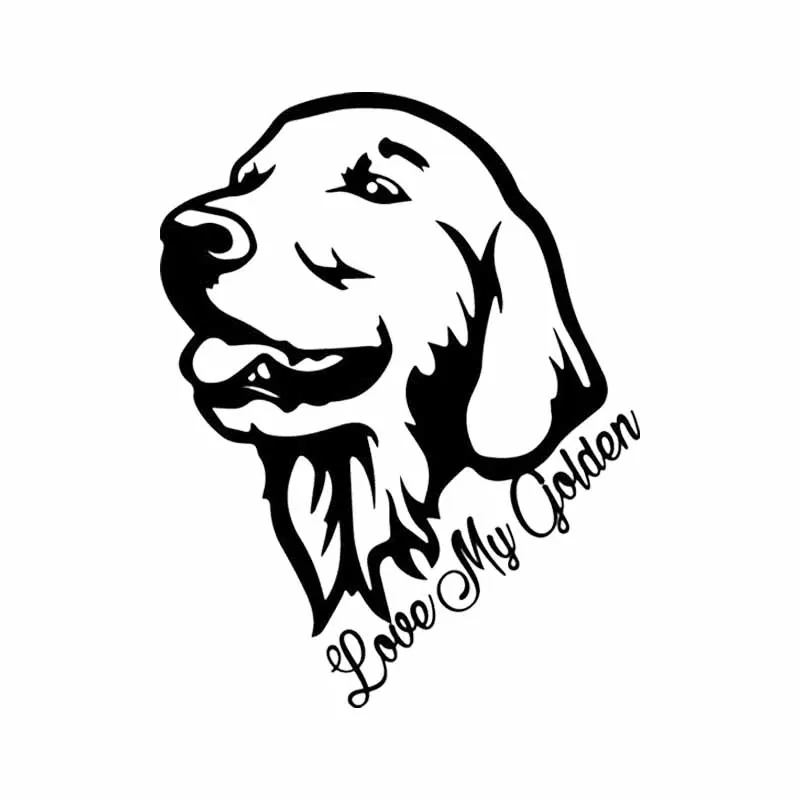 

Love My Golden Retriever Vinyl Decal Window Car Sticker Decor Dog Pet Waterproof Reflective Decal,15cm*12cm