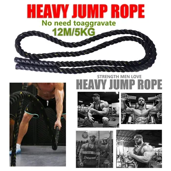 

12M Fitness Rope Exercise Workout Strength Training Rope for Men Women Training Improve Strength Building Muscle Fitness