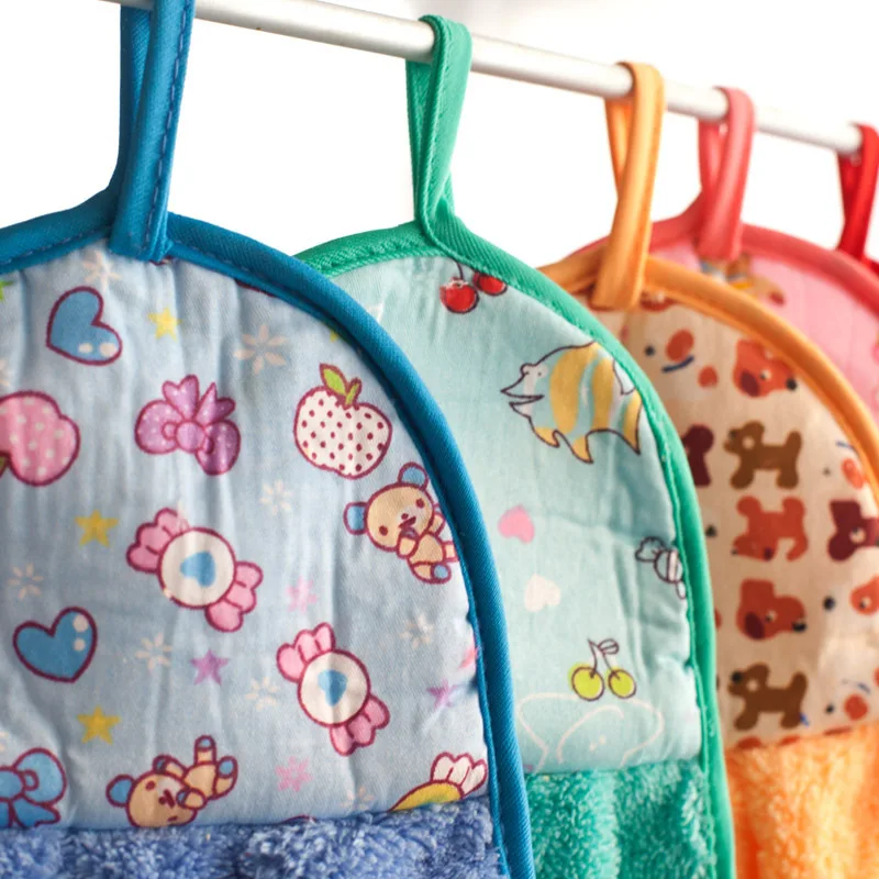  5 Article Kitchen Hand Towel Handkerchief Lovely Thick Paint Towel Hanging Water-Absorbing Hand Clo