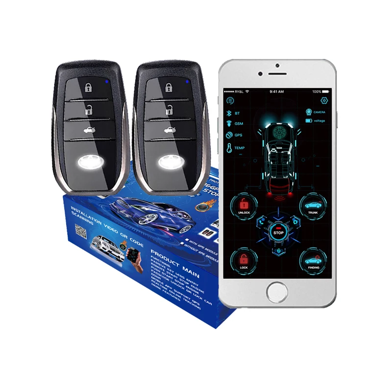 Cardot gps gsm Умный пусковой старт стоп Pke бесключевая система входа дистанционный