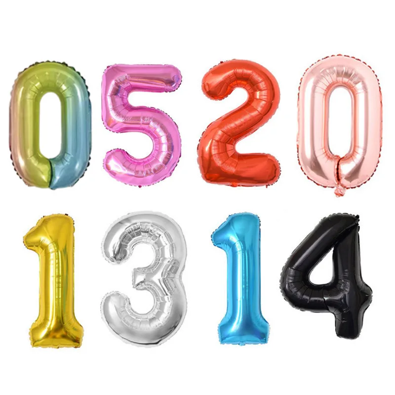 

Birthday balloon 40 inch digital shape balloon wedding anniversary festival children's toy party decoration balloon wholesale