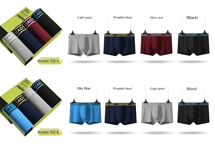 cheap boxers 4pcs/lot Men Underwear Male Boxer Solid Panties Shorts Men's Cotton Underpants Breathable Intimate Man Boxers Plus Size M-5XL best boxer briefs for men