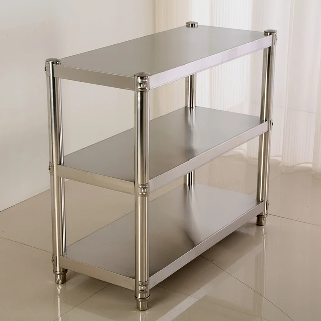 Household Three Tier Standing Kitchen Multifunction Stainless