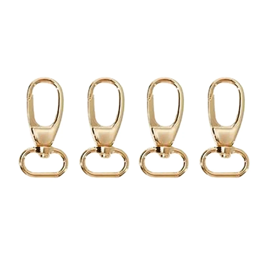4Pcs Classic Trigger Snap Hooks Swivel Lobster Claw Clasps Purse Landyard Clip for Bags, Keychain, Straps Leather