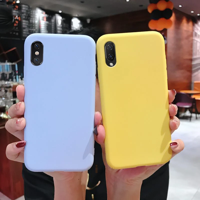 Милый яркий матовый чехол для телефона iphone X 10 7 8 Plus XR XS MAX 6 6S 5 5S SE 11 Pro MAX Мягкий ТПУ силиконовый защитный чехол