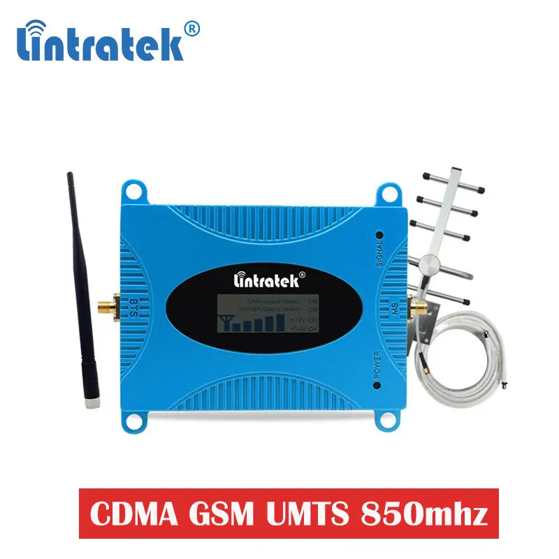 Усилитель сотового сигнала Lintratek GSM 850 CDMA UMTS LTE МГц 2g 3g 4g комплект ретранслятора