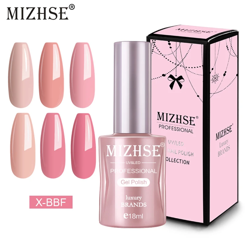 Гель лак MIZHSE 18 мл для ногтей база и верхнее покрытие нейл арта Перманентная эмаль