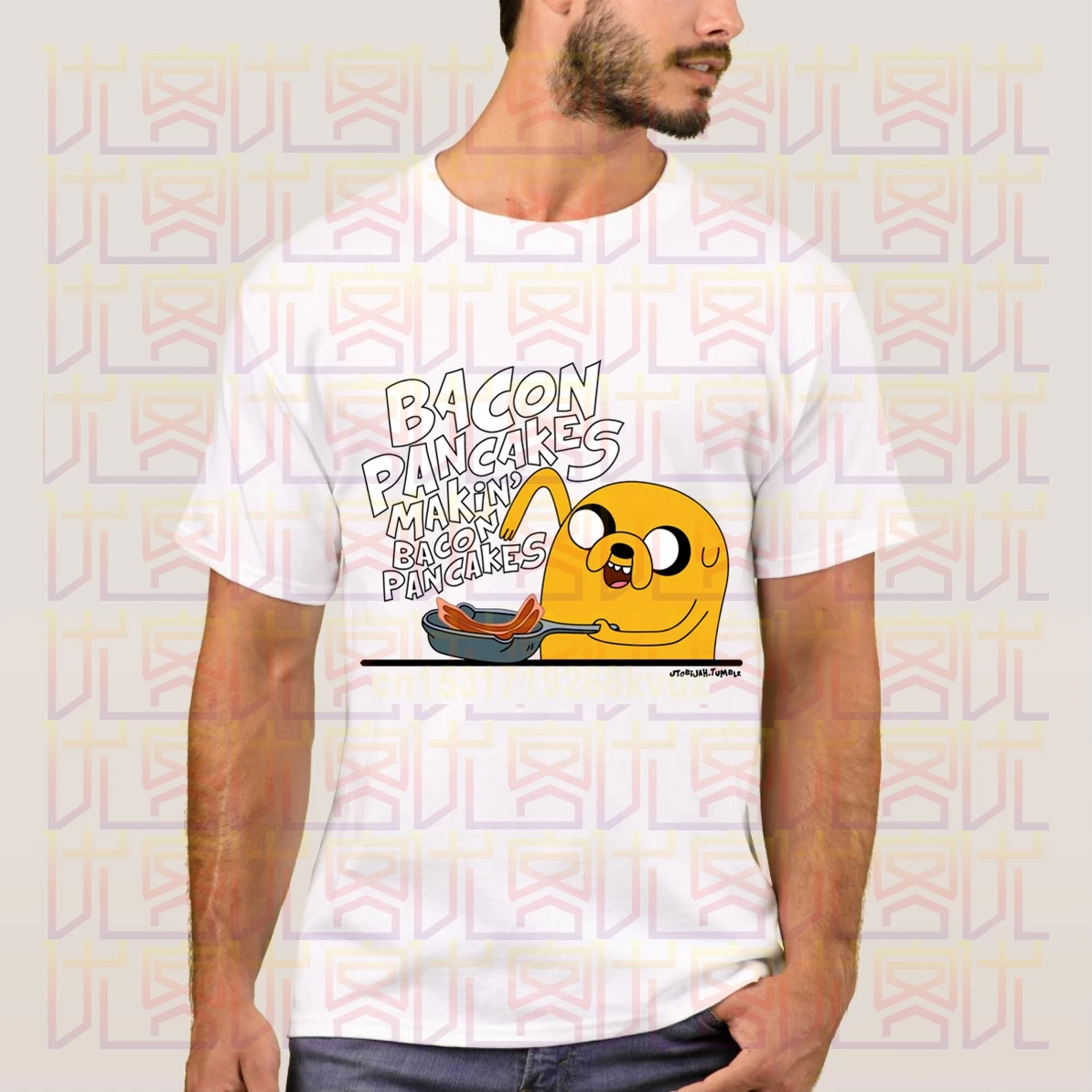 Новые 2020 летние Adventure Time Finn and Jake панкейки С Беконом Логотип 100% Повседневная