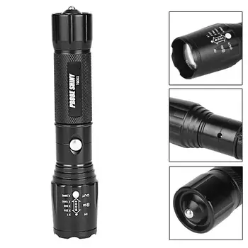 

Adjustable Focus T6 LED Flashlight Telescopic Zoom Rechargeable Torch IPX4 Tactical Flashlight Hunting Flashlight