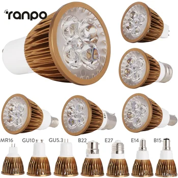 밝기 조절이 가능한 LED 스포트라이트 전구, GU10 MR16 E27 E14 GU5.3 B22 B15, AC 110V 220V DC 12V 램프, 홈 오피스 조명용 슈퍼 브라이트
