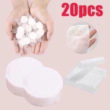 20 шт./компл. для отдыха на открытом воздухе одноразовые магии сжатого полотенца для путешествий творческие Полотенца Портативный путешествия хлопок сжатого Полотенца мини Уход за лицом инструменты