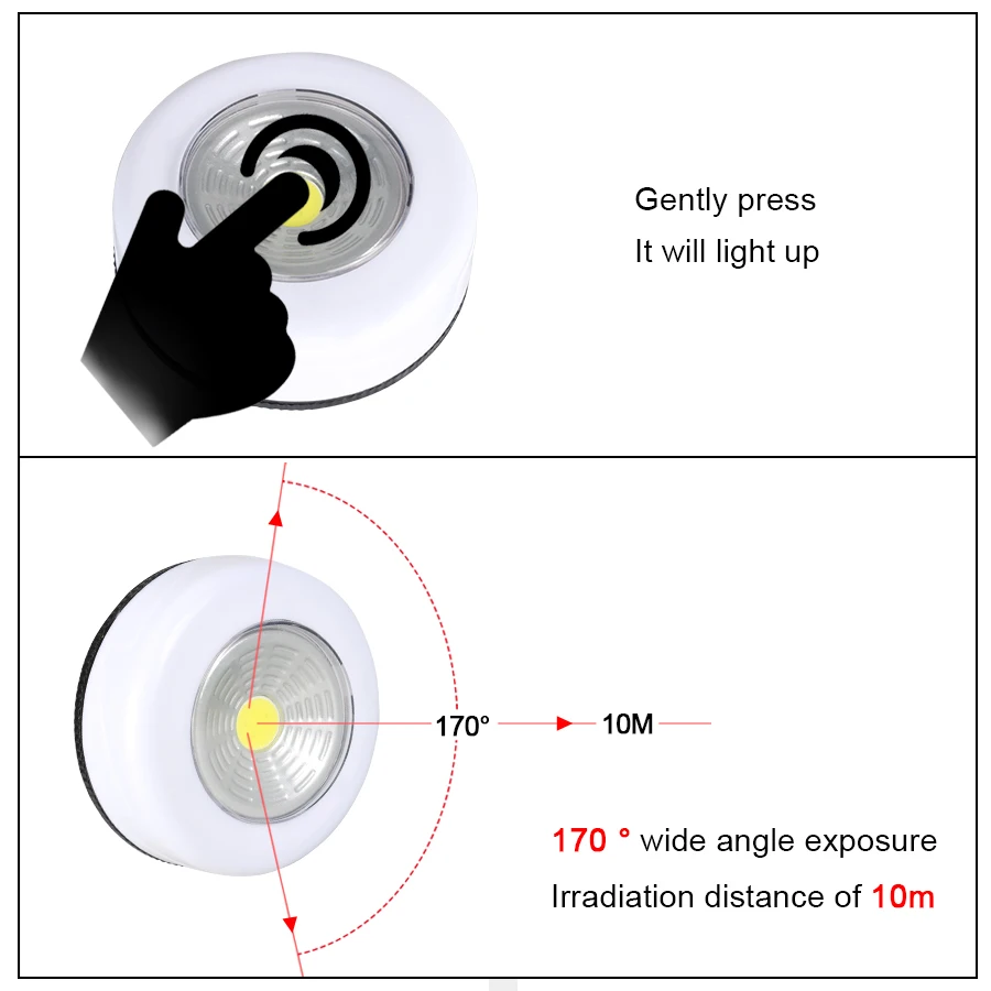 Led Night Light Led Cabinet Light Cabinet Lights Led Cabinet Lights Under Cabinet Light Super Bright COB Under Cabinet Light Wireless LED Closet Night Lamp Battery Powered