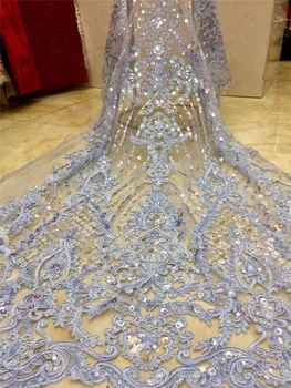 

french net lace fabric with sequins tulle guipure lace fabric nice flower african net lace fabric high quality