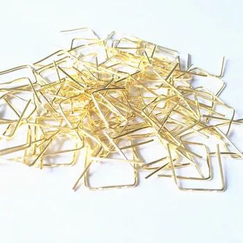 

300pcs/lot 12mm Gold Hooks For Bead Curtain Accessories Lighting & Curtain Metal Connectors For Chandelier Pendant