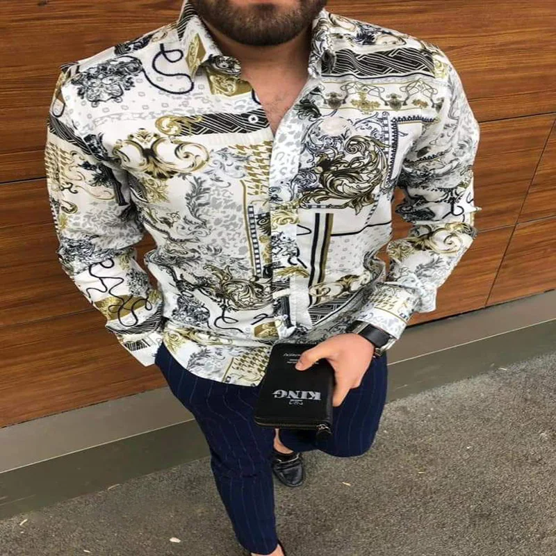 Men's shirt for men clothing social male Blouse Hawaiian long sleeve cardigan blouses and button up Luxury man wholesale 2021 men's short sleeve dress shirts Shirts