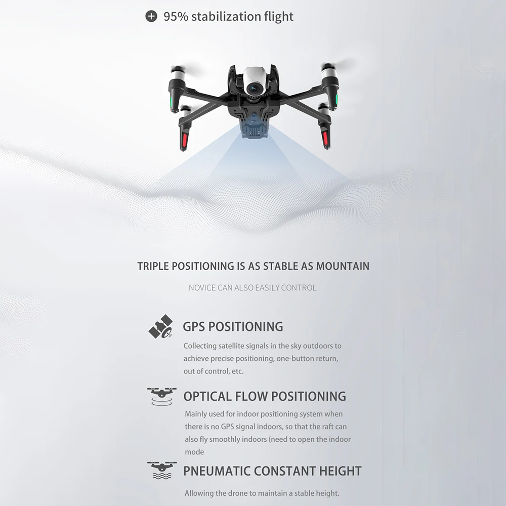 KK13 дрона с дистанционным управлением Камера 4K Drone 5G WI FI 2 Ось Gimbal Дрон бесщеточным