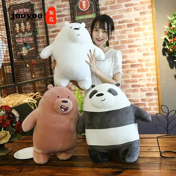 

Three Naked Bear Dolls Plush Toys Panda Doll Polar Bear Pillow Children Holiday Gifts Toys Anime Plush Elf on The Shelf