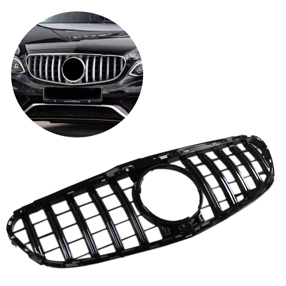 Car Front Grille GT Black Grill For Mercedes Benz E-Class W212 Sedan E200 E250 E300 E350 E400 E500 2014 2015 2016 ABS | Автомобили и