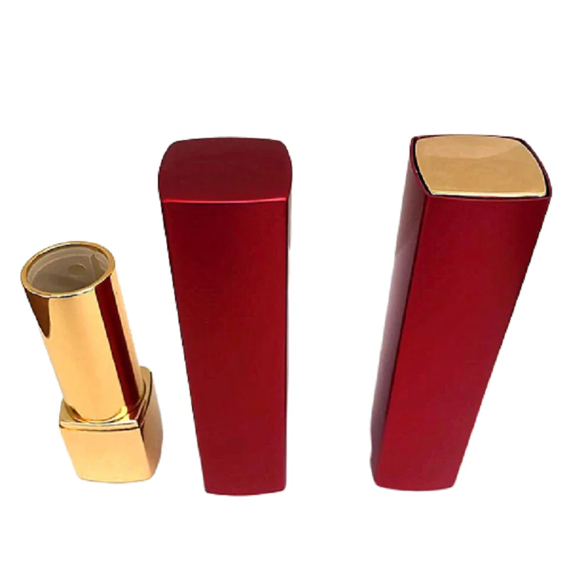 

12.1mm High Quality Empty Lipstick Tube Aluminum Cuboid Lip Balm Containers Square Cosmetic Packaging Container 10/15pcs/lot