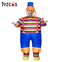 JYZCOS взрослый надувной костюм клоуна Рождество Косплей комбинезон Тыква праздник события костюм партии надувной одежды с шляпой