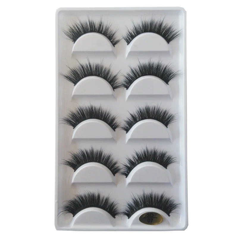Faux Mink Eyelashes Extension Russian Cosplay Strip Lilly Thick 15mm Faux Mink Eyelashes Bulk Case Box with Customer