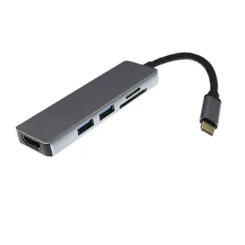 

Slim USB C HUB Type C to HDMI 4K UHD Adapter Micro S D Card Reader Cable TF Adapter Splitter for Macbook Pro