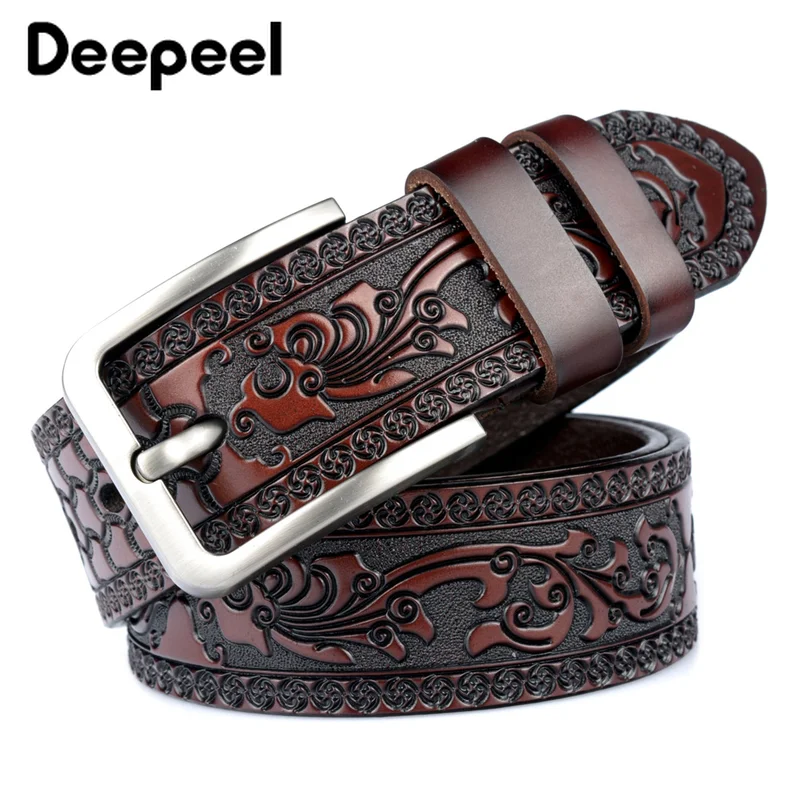 Deepeel 3 8*105 125 см мужской кожаный ремень модная Роскошная натуральная кожа ремни DIY