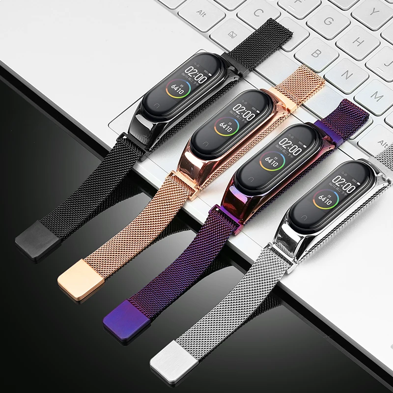 YAYUU ремешок для часов из нержавеющей стали Xiaomi Mi Band 4 3 металлический браслет MiBand