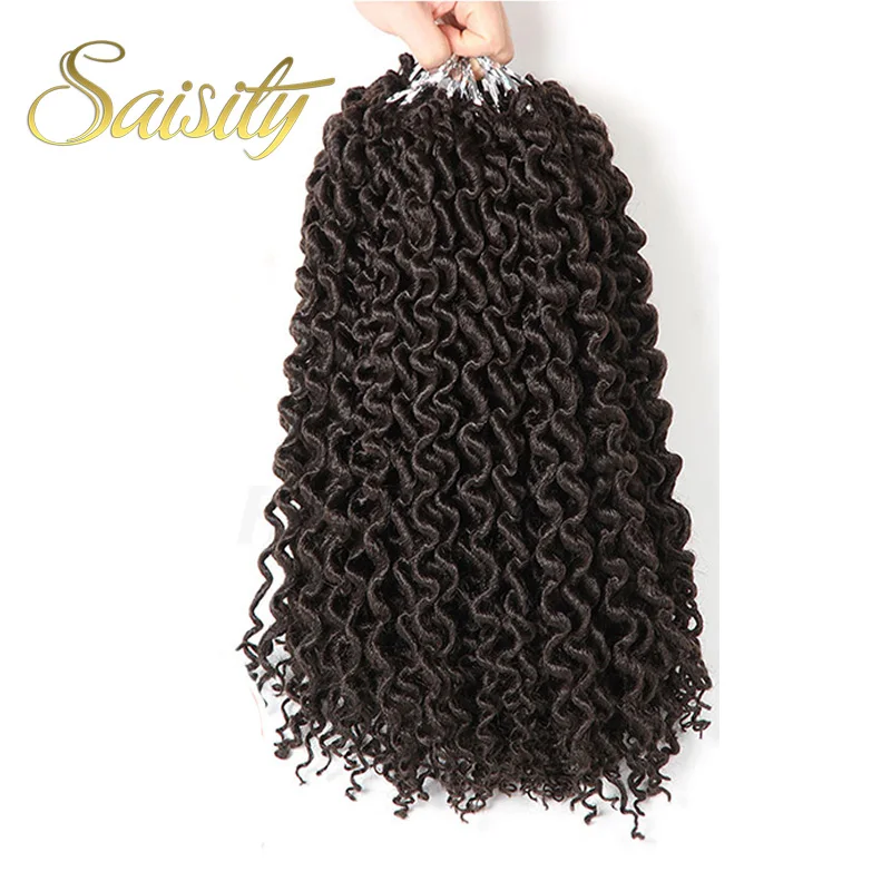 Saisity синтетические косички для наращивания плетения наращивание волос кудрявый искусственные локоны в стиле Crochet дреды глубокий Faux locs Джамбо, коса