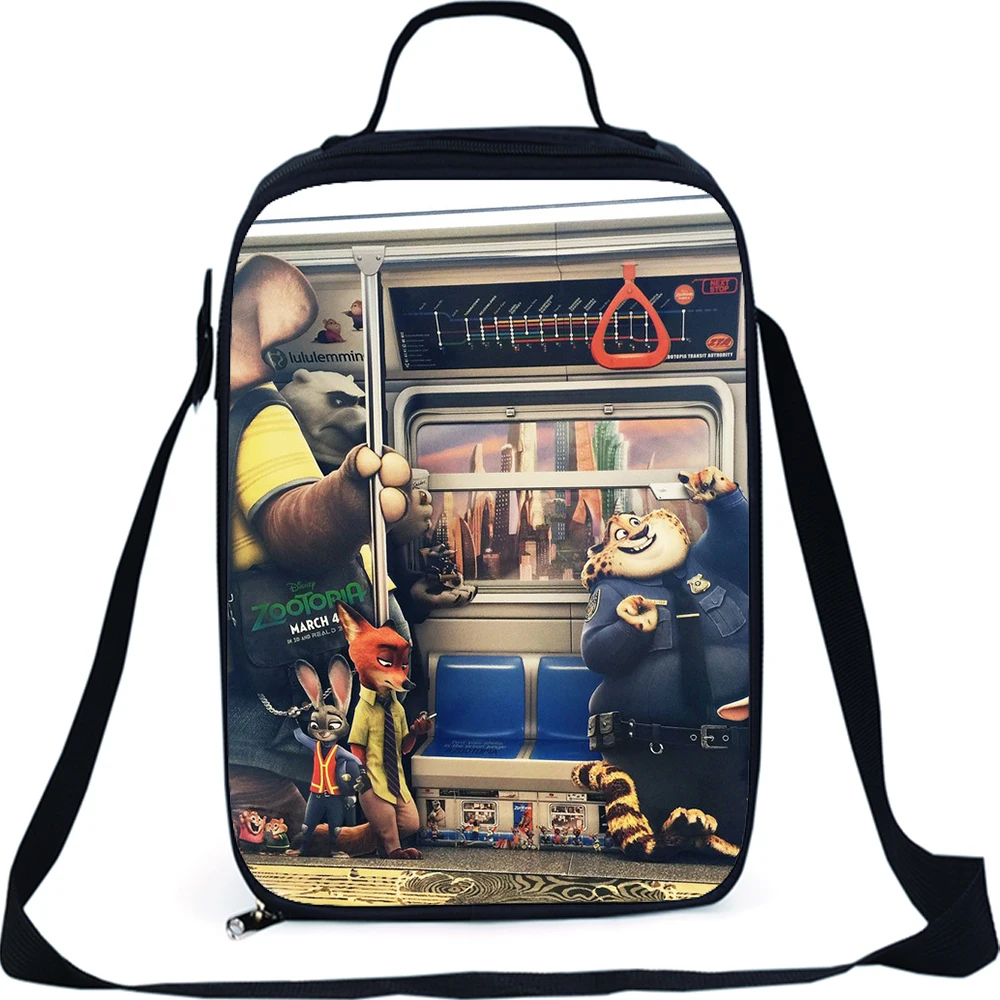 

New Arrival Ice Bag ZOOTOPIA Anime Design Pattern Insulated Lunch Bags Cartoon Family Outdoor Picnic Container Bags
