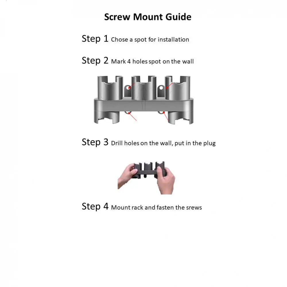 vacuum cleaner accessories rack hole free shelf v7v8v10v11 storage bracket 4