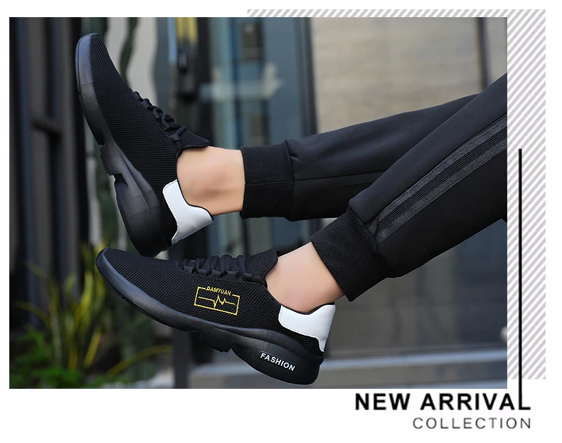 Damyuan new lace up comfortable stretch mesh men's shoes outdoor jogging, walking, ventilating and high quality sneakers