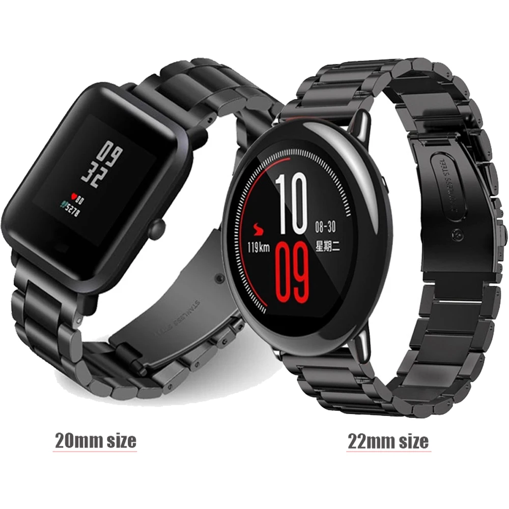 Металлический ремешок для Huami Amazfit Stratos 2 браслет GTS Bip Huawei GT Magic часов из