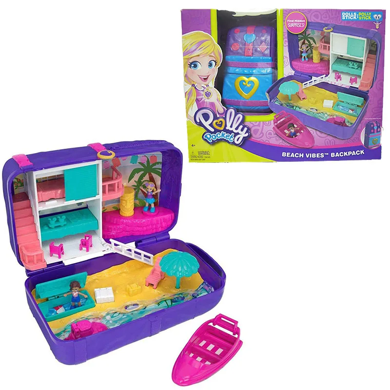 Polly Pocket Мини-кукла для девочек, 10 стилей, скрытая сцена в мире, девичий домик, куклы, оригинальные игрушки для детей, Русалочка, детская игрушка, реборн - Цвет: FRY40