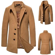 Abrigo hombre casaco masculino, зимнее пальто, мужской осенний Повседневный Тренч, новая длинная однотонная верхняя одежда с отделкой, пальто doudoune homme