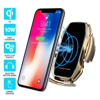 

KMI CHOU A5 Phone Holder for Car,Automatic Clamping IR Intelligent Wireless Car Charger Mount - Car Charger Holder