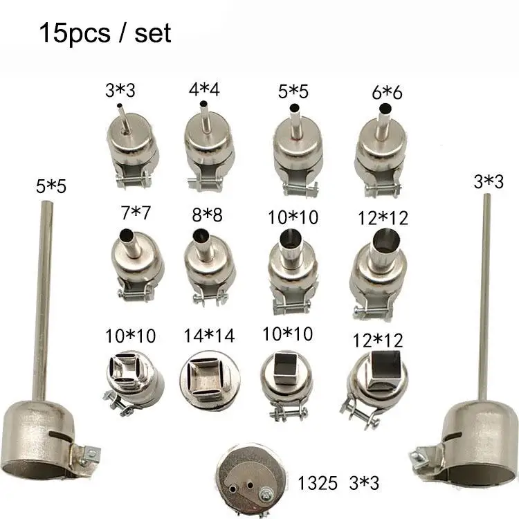 Hot Air Gun Nozzles Tool For 850 Series Material Soldering Station Repair Tool Nozzles Tip Rework Hand Repair Tools
