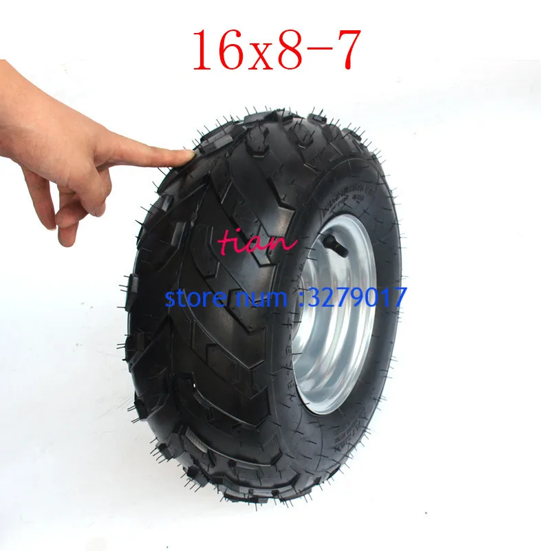 2 шт. молния хорошего качества 16x8. 00-7 вакуумная шина ATV шин подходит для ATV 50CC, 90CC, 70CC, 110CC, 125CC внешняя шина